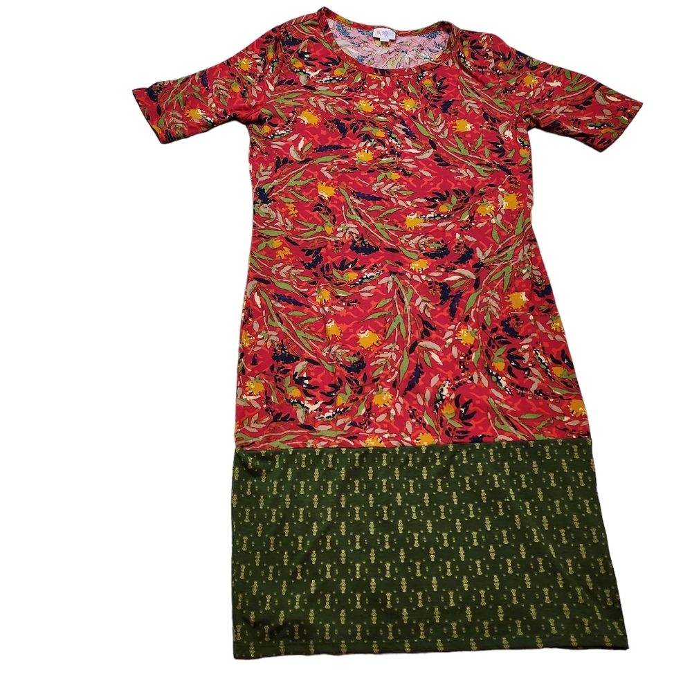 Lularoe Women's Short Sleeve Tshirt Dress Size Large B20